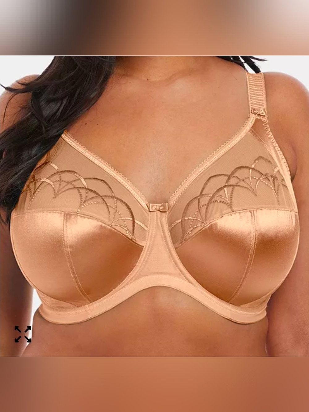 Nwt Elomi Cate  Size Full Figure Underwire Lace Cup Bra In Hazel